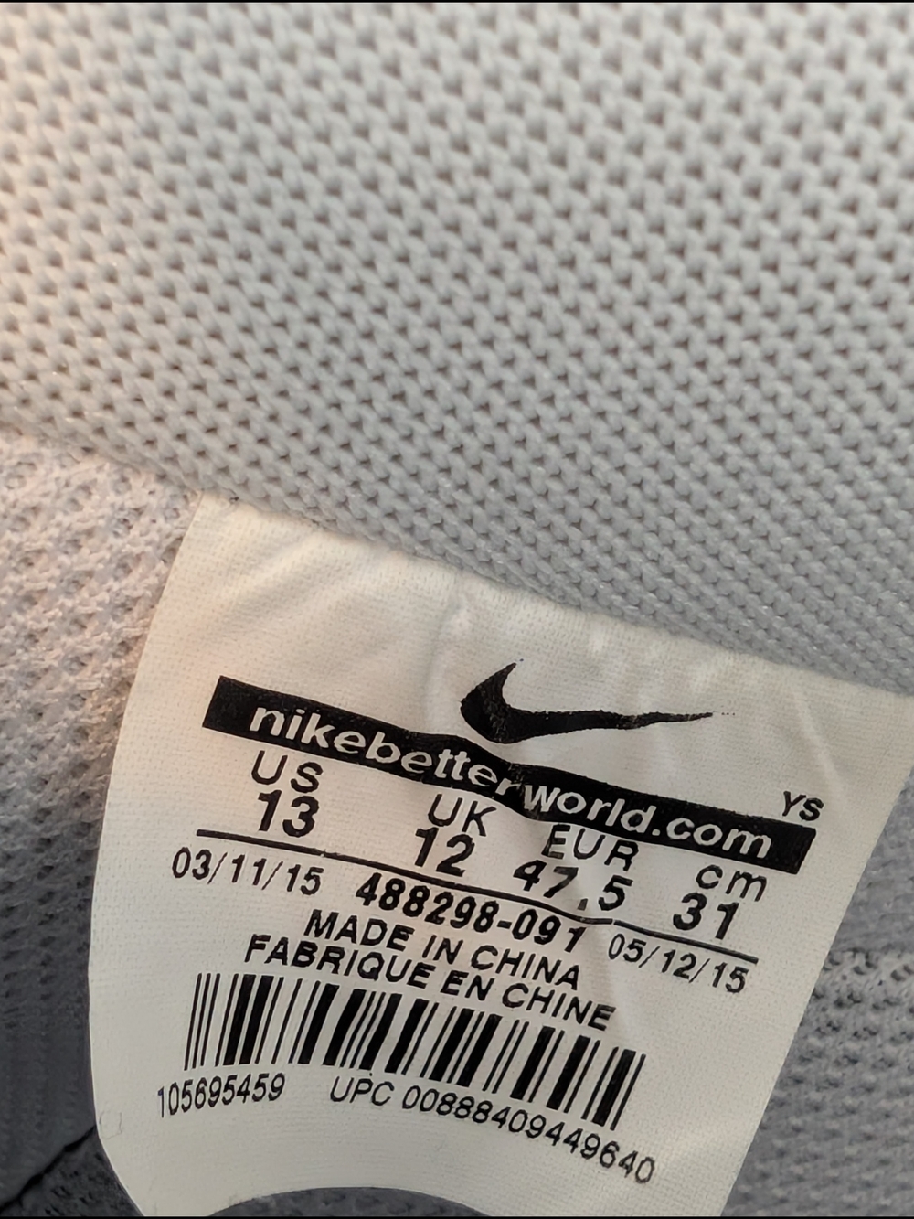 Nike Air Force 1 Low Light Blue  White Sneakers Size 13 (0326) - Picture 7 of 14